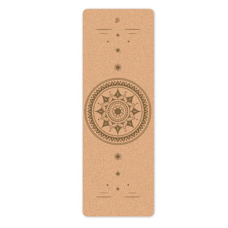 1830x610x5mm Tapete de Yoga de Cortiça TPE Ecológico e Estiloso para Academia, Fitness e Exercícios - Atacado e Personalizado.