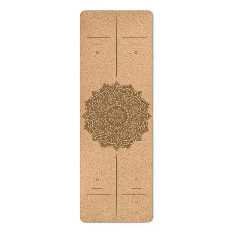 1830x610x5mm Tapete de Yoga de Cortiça TPE Ecológico e Estiloso para Academia, Fitness e Exercícios - Atacado e Personalizado.