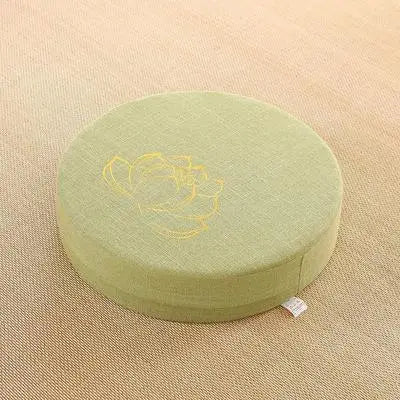 Almofada de Meditação 40x6cm para Yoga - Almofada de apoio lombar de linho para meditação, estilo tatame japonês. Tapete de Yoga redondo, removível e lavável, dimensões: 40x10cm.